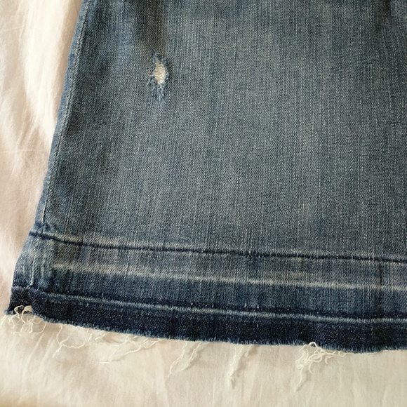 Joe's Jeans Denim High Waist Skirt Distressed - Picture 3 of 5